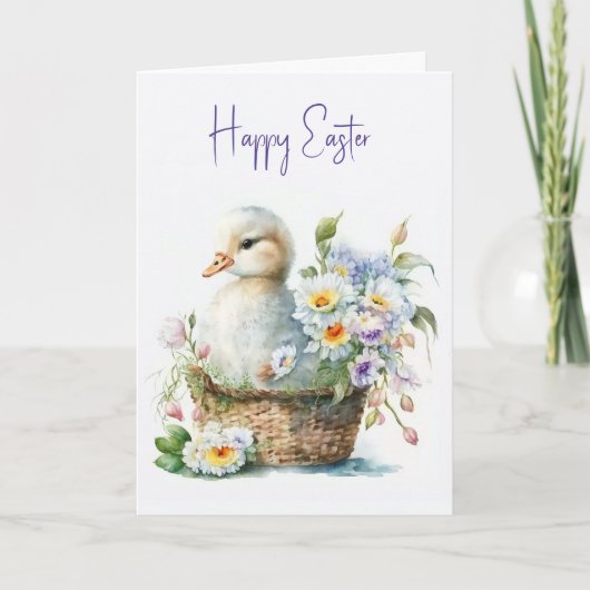 イースターダック入りバスケット カード (正面)