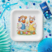 イースターダック ペーパープレート (パーティー)