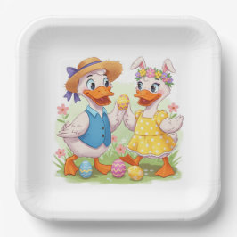 イースターダック ペーパープレート