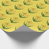 イースターダフォジルスサニーイエロー ラッピングペーパー (角)