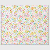 イースターダフォジルスブーケと自転車 ラッピングペーパー (フラット)