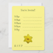 イースターダフォディル招待状イースターカーカスタマイズド 招待状 (裏面)