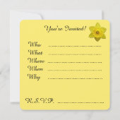 イースターダフォディル招待状イースターカーカスタマイズド 招待状 (裏面)