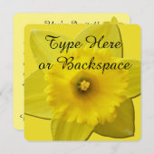 イースターダフォディル招待状イースターカーカスタマイズド 招待状 (正面/裏面)