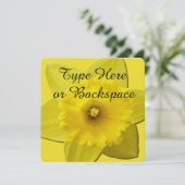 イースターダフォディル招待状イースターカーカスタマイズド 招待状 (スタンド正面)