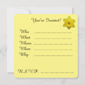 イースターダフォディル招待状イースターカーカスタマイズド 招待状 (裏面)