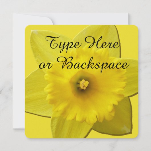 イースターダフォディル招待状イースターカーカスタマイズド 招待状 (正面)