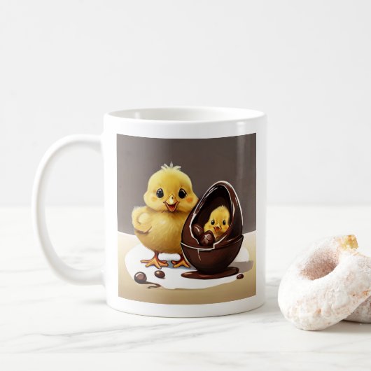 イースターチキンとシック コーヒーマグカップ (ドーナツ)
