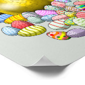 イースターチキンのイースターエッグポスター ポスター (角)