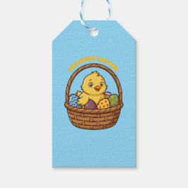 イースターチキンのバスケットタグ ギフトタグ