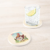 イースターチキンファームかわいいアンティーク卵 コースター (側面)