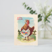 イースターチキンファームかわいいアンティーク卵 シーズンポストカード (スタンド正面)