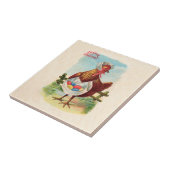 イースターチキンファームかわいいアンティーク卵 タイル (側面)