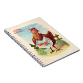 イースターチキンファームかわいいアンティーク卵 ノートブック (右側)