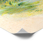 イースターチキンファームかわいいアンティーク卵 ポスター (角)