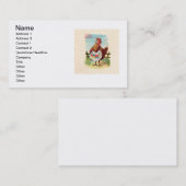 イースターチキンファームかわいいアンティーク卵 名刺 (正面/裏面)