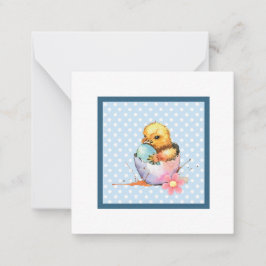 イースターチキン（ポストカードスタイル）グリーティング ノートカード