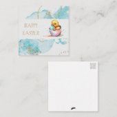 イースターチキン（ポストカードスタイル）グリーティング ノートカード (正面/裏面)