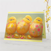 イースターチキンinエッグコレクション3 カード (黄色い花)