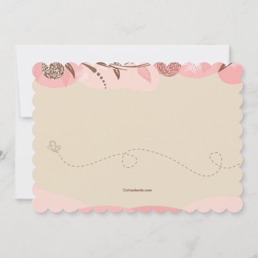 イースターチックカップルベビーシャワー招待状 招待状 (裏面)