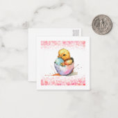イースターチック（ポストカードスタイル）グリーティング ノートカード (正面/裏面インサイチュ)