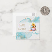 イースターチック（ポストカードスタイル）グリーティング ノートカード (正面/裏面インサイチュ)
