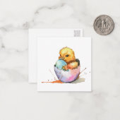 イースターチック(ポストカードスタイル)グリーティング ノートカード (正面/裏面インサイチュ)