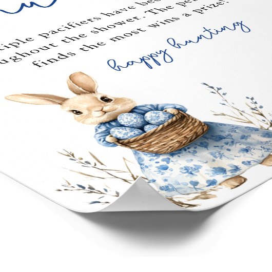 イースターチノイスリーパシファイア狩りベビーシャワー ポスター (角)