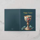 イースターチャリスカップフローライラストレーション 箔シーズンカード (外側レイダウン)