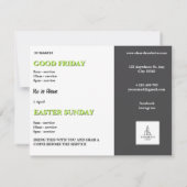 イースターチャーチお祝い招待状 招待状 (裏面)