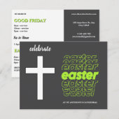 イースターチャーチお祝い招待状 招待状 (正面/裏面)