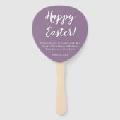 イースターチャーチサービスパープルバニーラビットカスタム ハンドファン (裏面)