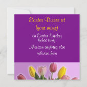 イースターチューリップスディナー招待状 招待状 (裏面)