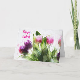 イースターチューリップ サンキューカード
