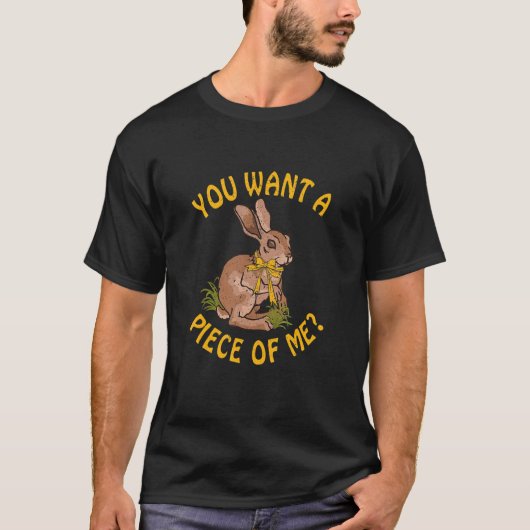イースターチョコレートバニー私の一部が欲しい Tシャツ (正面)