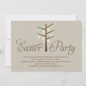 イースターツリーイースターパーティの招待状 招待状 (正面)