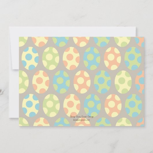 イースターツリーイースターパーティの招待状 招待状 (裏面)