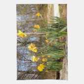イースターティータオルの水仙 キッチンタオル (縦)