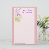 イースターテディベア文房具 便箋 (スタンド正面)