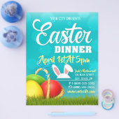 イースターディナーイベントフライヤー チラシ (シングル)