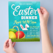 イースターディナーイベントフライヤー チラシ (手)