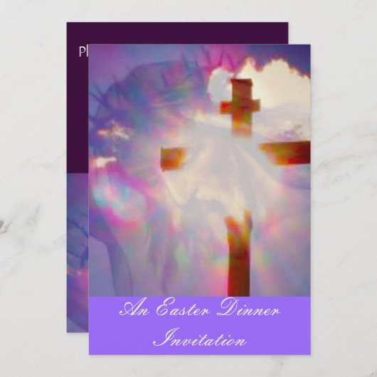 イースターディナー招待状-宗教 招待状 (正面/裏面)