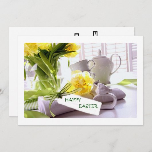 イースターディナー招待状 招待状 (正面/裏面)