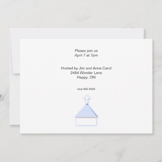 イースターディナー教会とレインボー 招待状 (裏面)