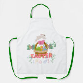 イースターデイエプロン – かわいいバニー&エッグデザイン エプロン (正面)