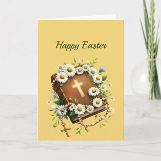 イースターデイジーブッククロスイラストレーション シーズンカード (正面)