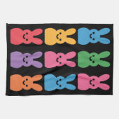 イースターデイバニーエッグプレイドヒョウ キッチンタオル (横)