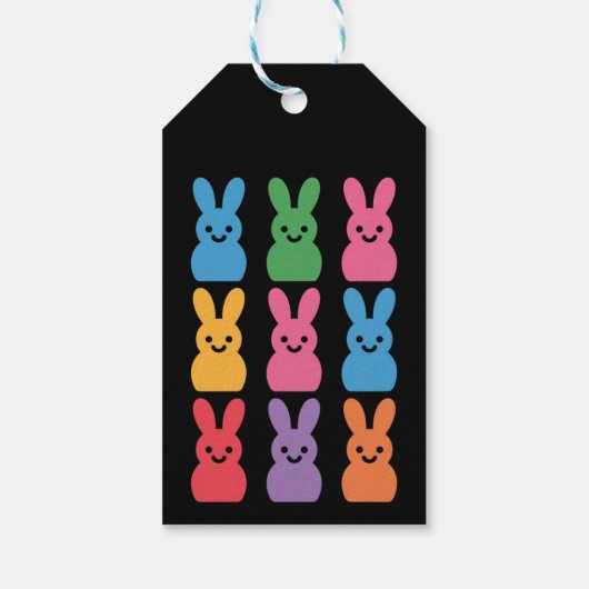 イースターデイバニーエッグプレイドヒョウ ギフトタグ (裏面)