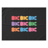 イースターデイバニーエッグプレイドヒョウ テーブルクロス (正面(横))