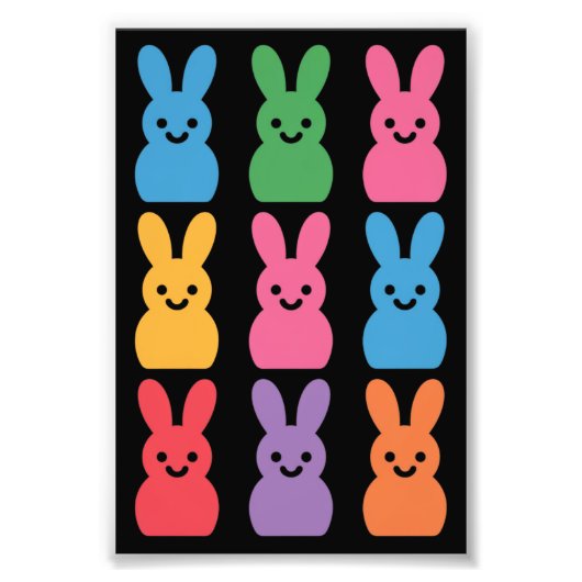 イースターデイバニーエッグプレイドヒョウ フォトプリント            (正面)